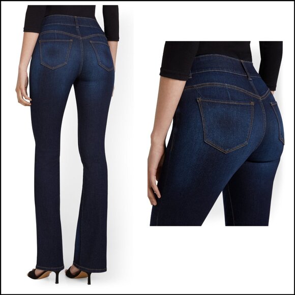 New York & Co Petite Mya Curvy Sculpting Bootcut Jeans, Blue, 14 P - Picture 2 of 7